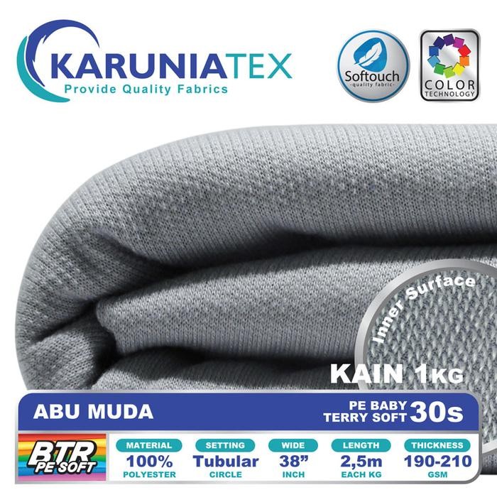 

KAIN BABY TERRY PE SOFT 30S ABU MUDA KARUNIA TEXTILE KODE 631