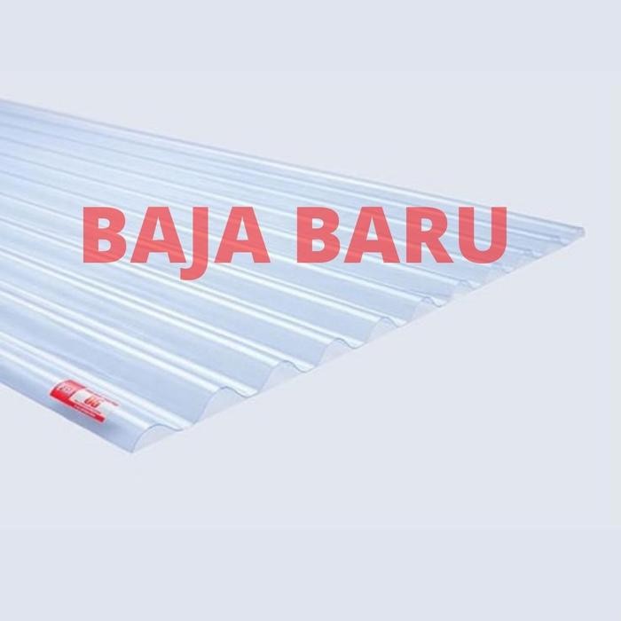 DISKON ATAP PLASTIK PVC ROOFING 0.8MM - Fiber Gelombang Transparan Bening