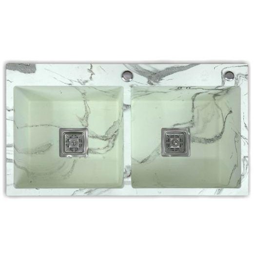 EIXO Global EXG 8245-2CS Bak Cuci Piring Hand Made Crystal Stone SS