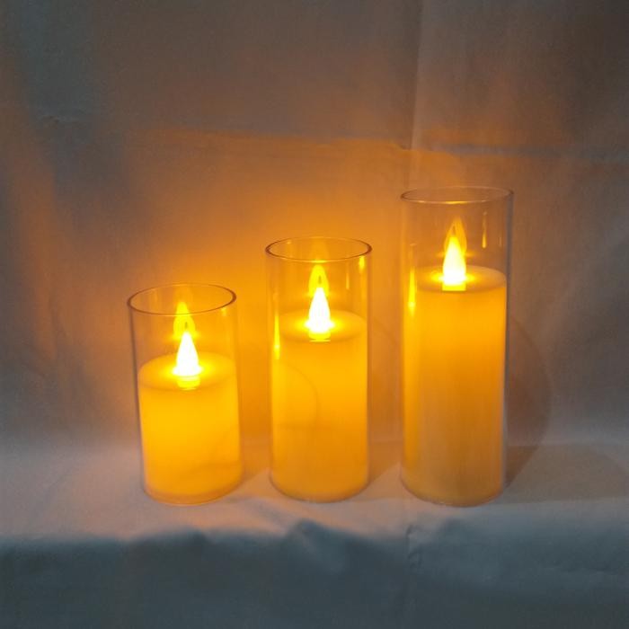 Lilin Elektrik Led Large - Lilin Elektrik Led Glass - Lilin Elektrik