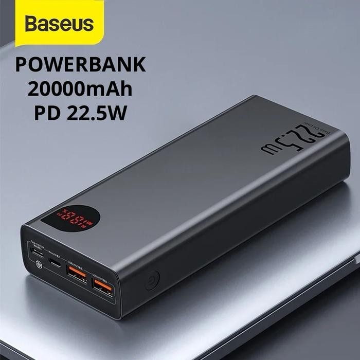 Terlaris Baseus Powerbank Adaman Metal Digital Display Fastcharge 20000Mah Ppad