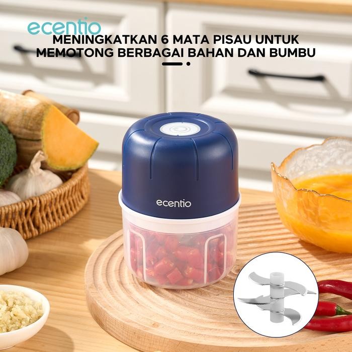 

Promo Ecentio Mini Chopper Blender 6 Pisau 250Ml Portable Penggiling Bumbu Dapur Portable Penumbuk