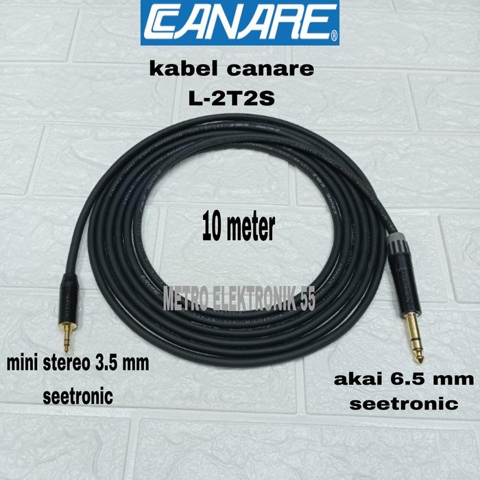 KABEL AUDIO CANARE JACK AKAI TRS 6.5 MM TO TRS 3.5 MM 10 METER