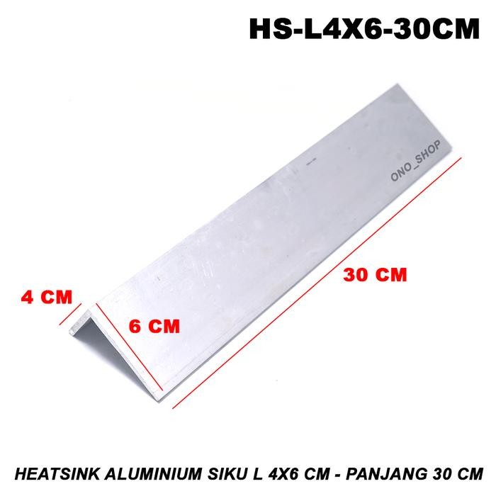 HEATSINK ALUMINIUM SIKU L 4X6 CM - PANJANG 30 CM