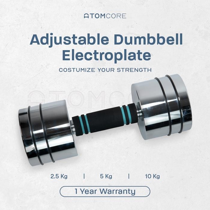 Atomcore Adjustable Dumbbell Electroplate - Dumbbell 2.5KG, 5KG, 10KG