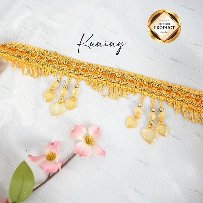 RENDA 3 HATI GORDEN CRYSTAL/RENDA GORDEN 13 M HARGA PER ROLL