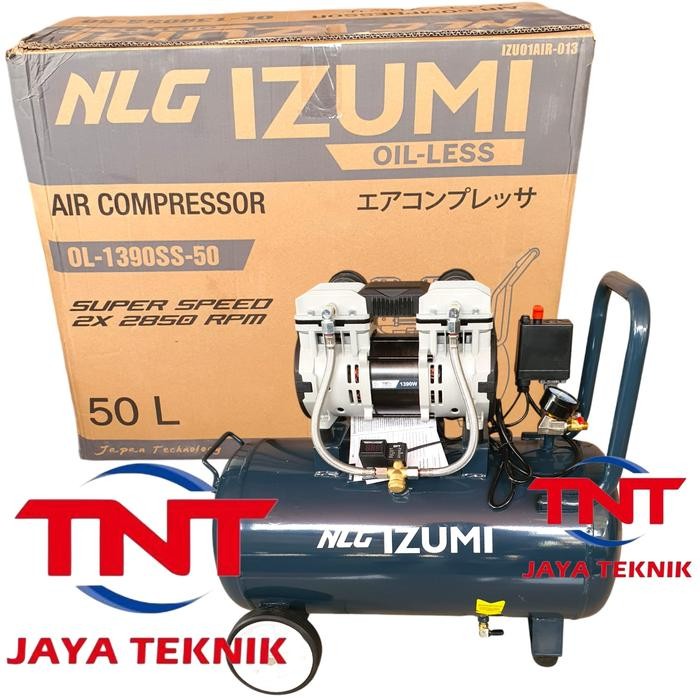 IZUMI OL 1390 KOMPRESOR ANGIN OILLESS 1.75HP 50 L IZUMI OL1390 OL 1390 SS 50L
