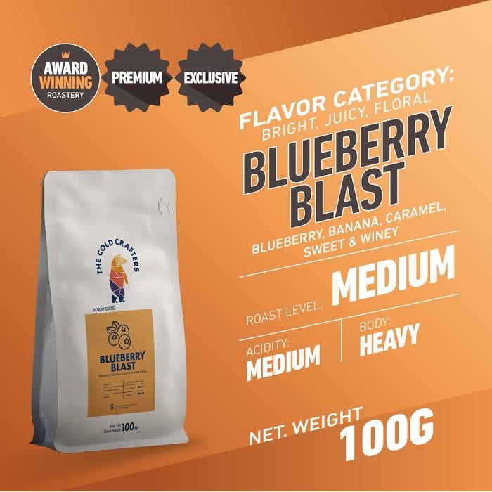 

Blueberry Blast Natural Anaerob Arabica Coffee Arabika Biji Kopi Bubuk 100GR