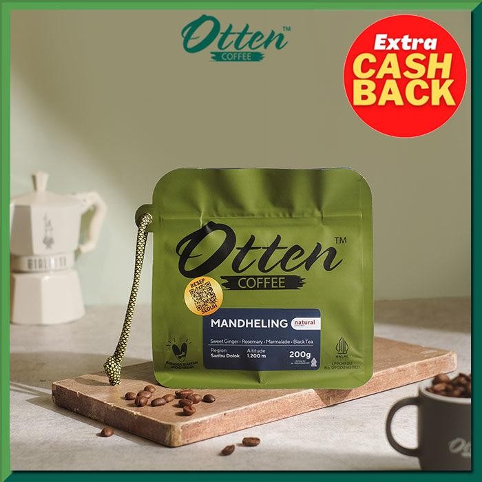 

Kopi Arabica Mandheling Natural Process 200g - Biji / Bubuk Kopi Otten Coffee
