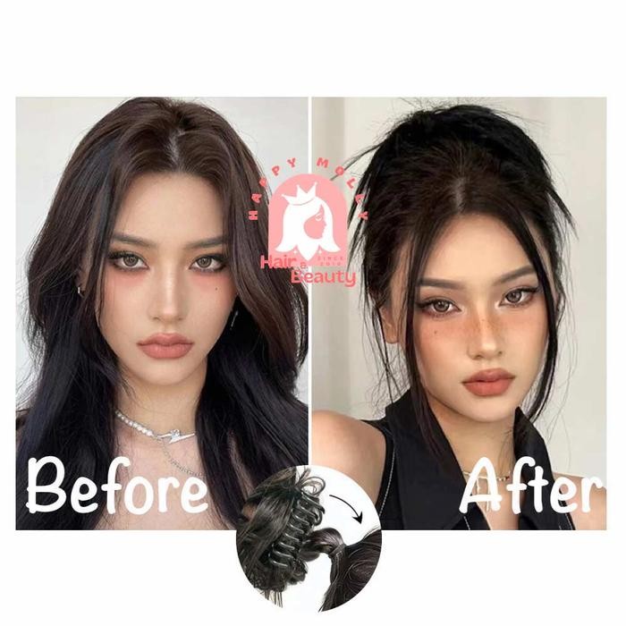 Fun Bun Wig Cepol - Jepitan Konde Rambut Wanita Korea - Sanggul W8168