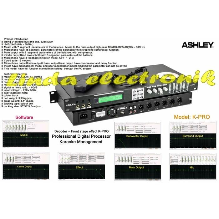 Management Ashley k pro Original Digital Processor Karaoke ashley kpro