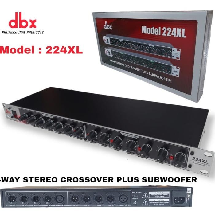 crossover dbx 224xl 4 way subwoofer new