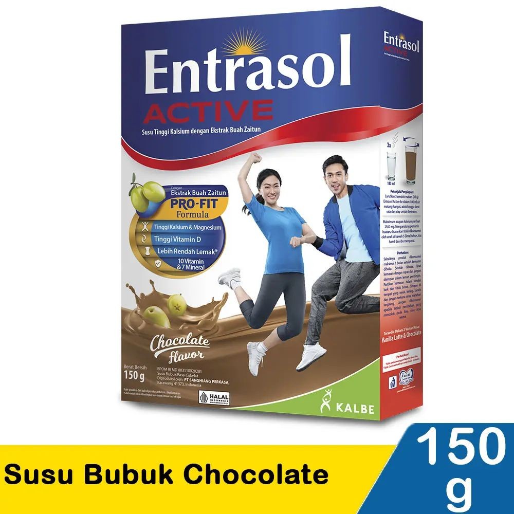 

Entrasol Active Susu Berkalsium Tinggi Chocolate Box 150 gram
