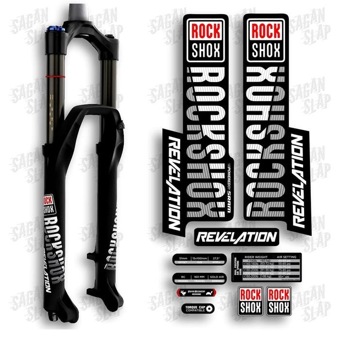 JTTOP" STIKER ROCKSHOX REVELATION STICKER DECAL FORK MTB DOWNHILL