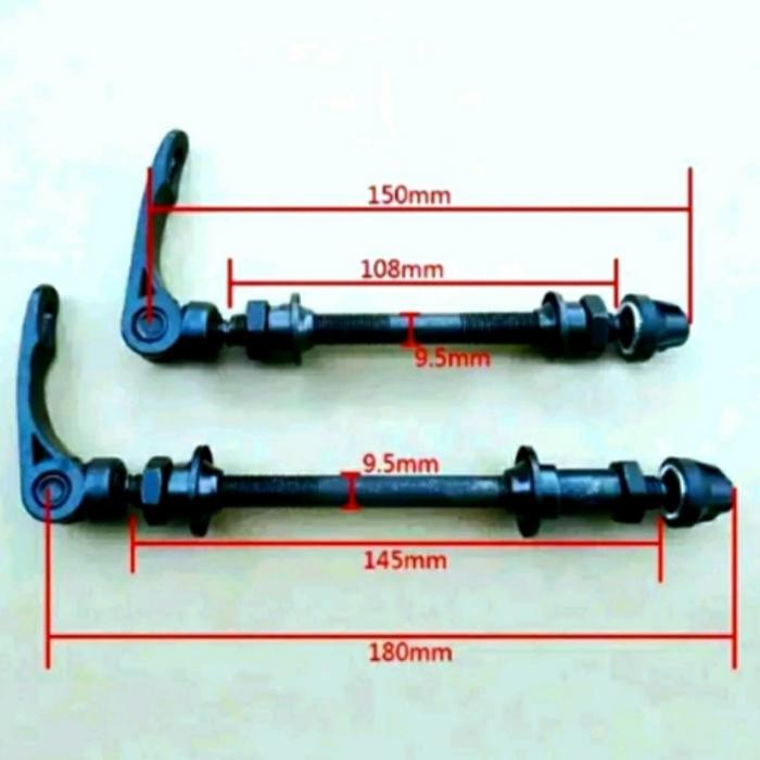 JTTOP" AS RODA QR QUICK RELEASE SEPEDA MTB LIPAT FEDERAL DEPAN BELAKANG