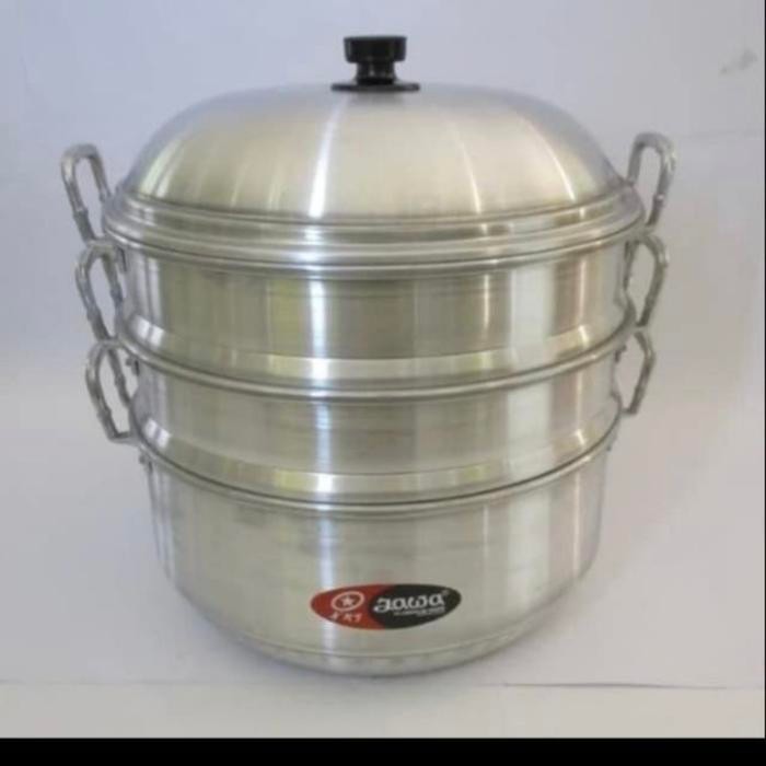 ```````] Klakat Langseng Steamer Kukus Kue Aluminium 33 Cm Maspion