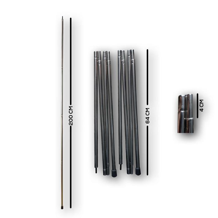 Eiger - [Bisa Cod] Tiang Besi Stell Palava Adv Flysheet Penyanggah Pilar Tenda Awning Pole
