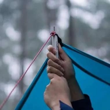 Eiger - Paket Flysheet 4X6M + Tiang Pasak Tali - Paket Penutup Atap Tenda Kuat