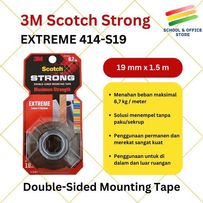 

Stok Baru 3M Scotch VHB Strong Double Tape Extreme / Outdoor Mounting Tape