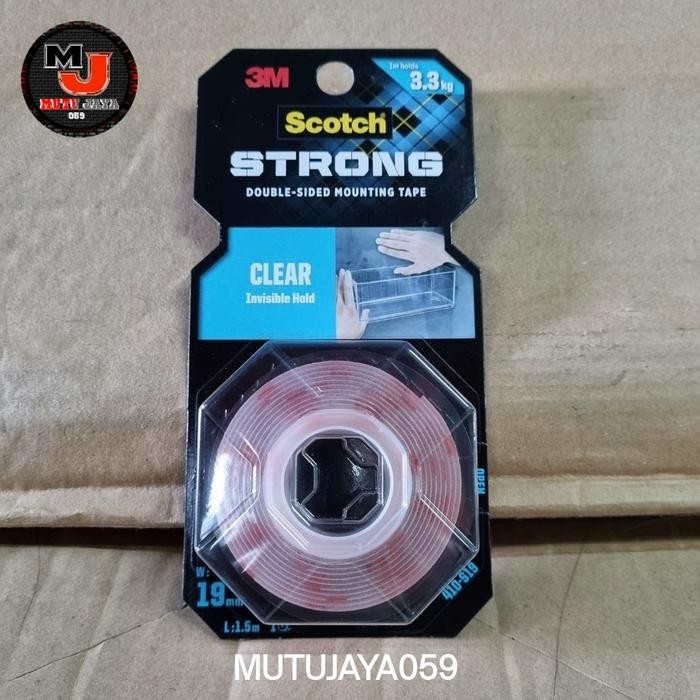 

Stok Baru Scotch 3 M Double Tape 410-S19 Clear / Transparan Perekat Strong Double-Sided Mounting