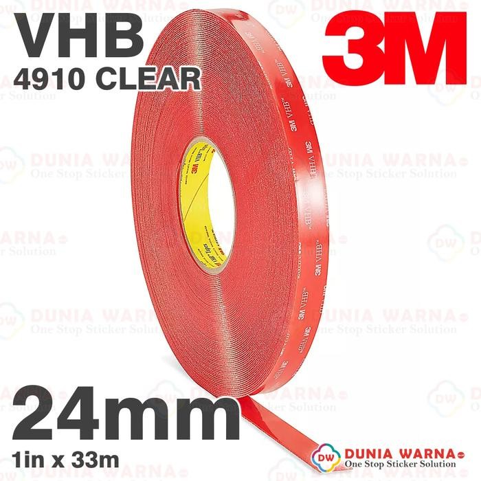 

Stok Baru [24mm] 3M 4910 VHB Clear Jelly Acrylic Double Bonding Tape 33m Roll