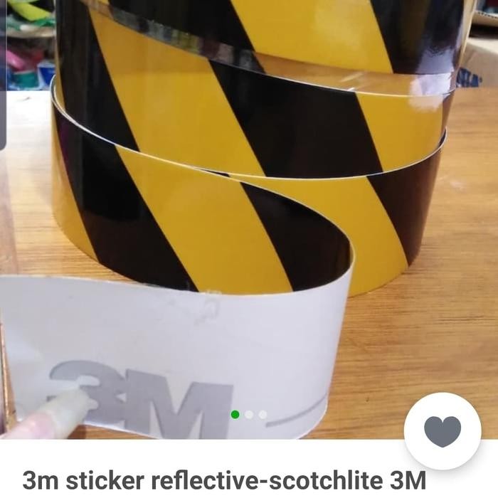 

Stok Baru Stikers 3M scotch lite 610 yellow black 2"45m