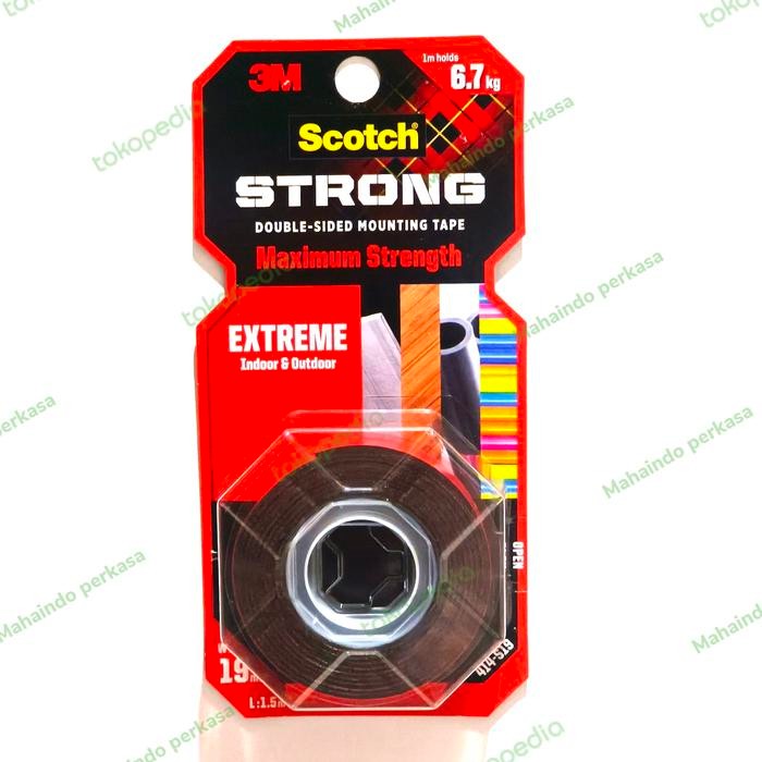 

Stok Baru 3M Scotch Strong - Double Tape 414-S19 - 3M Indoor & Outdoor 6.7kg