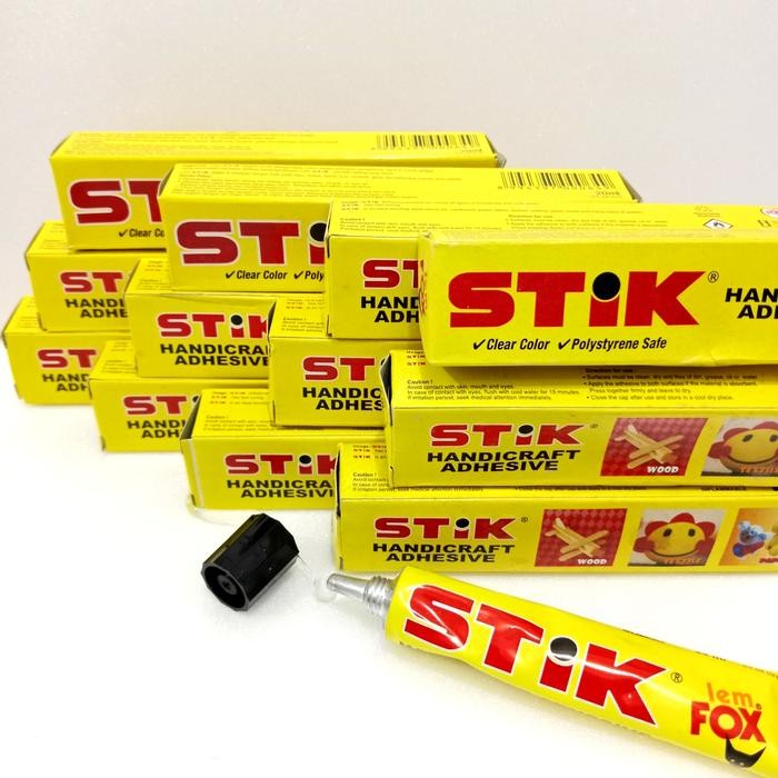 

Stok Baru Lem Bening Cair FOX STiK Handicraft Adhesive 20ml