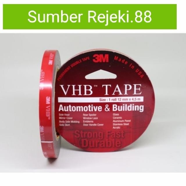 

Stok Baru Perekat Asesoris Mobil Dan Talang air Double tape 3M VHB Original 3M