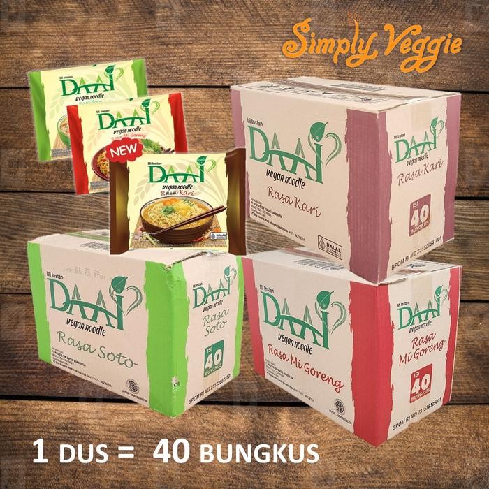 

Caraka.store1 DAAI Mie Instant Vegetarian DA AI Mie Instan Vegan 1 DUS (40 BUNGKUS)