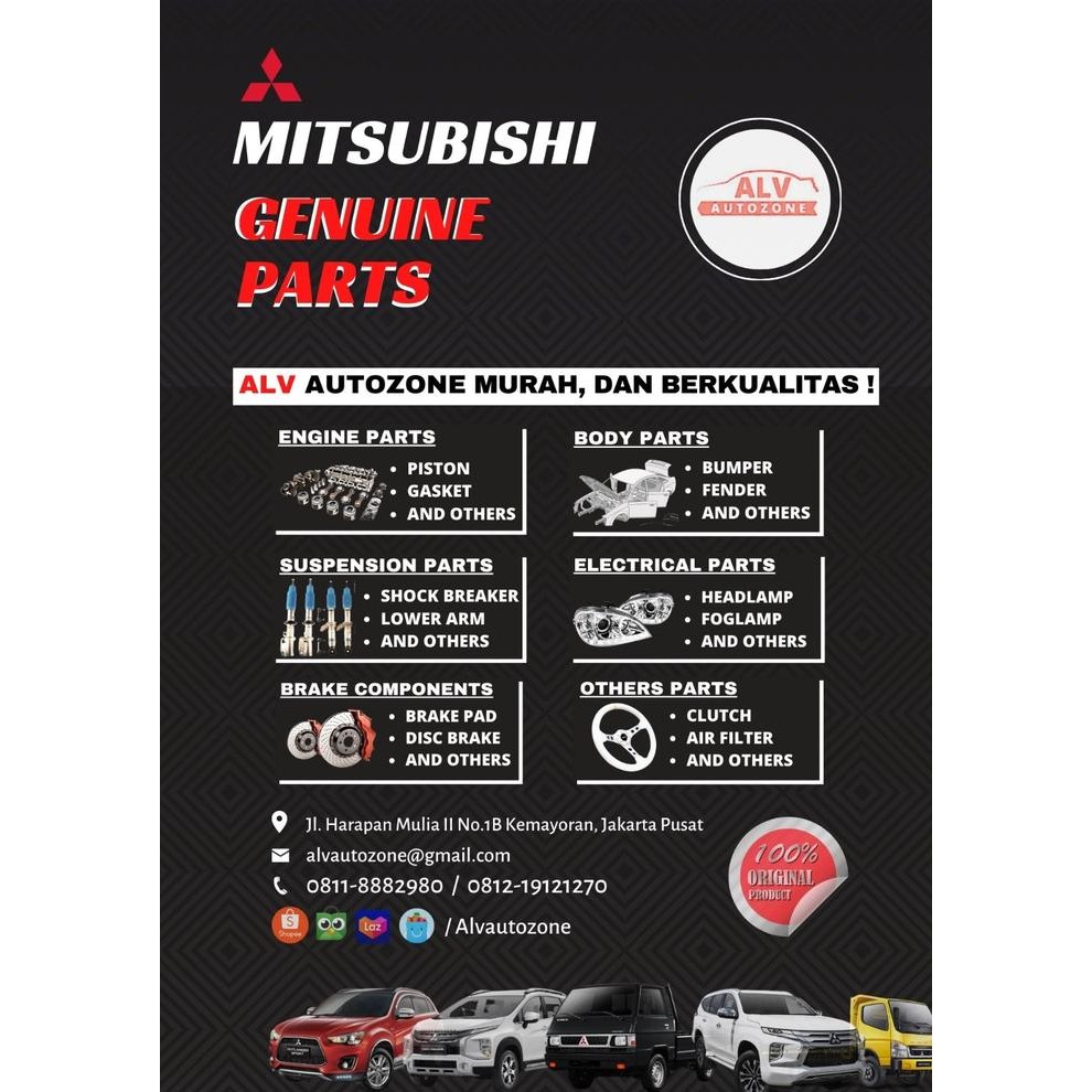 Menarik Spoiler Bumper Depan Kiri Mitsubishi Outlander Facelift Km004787