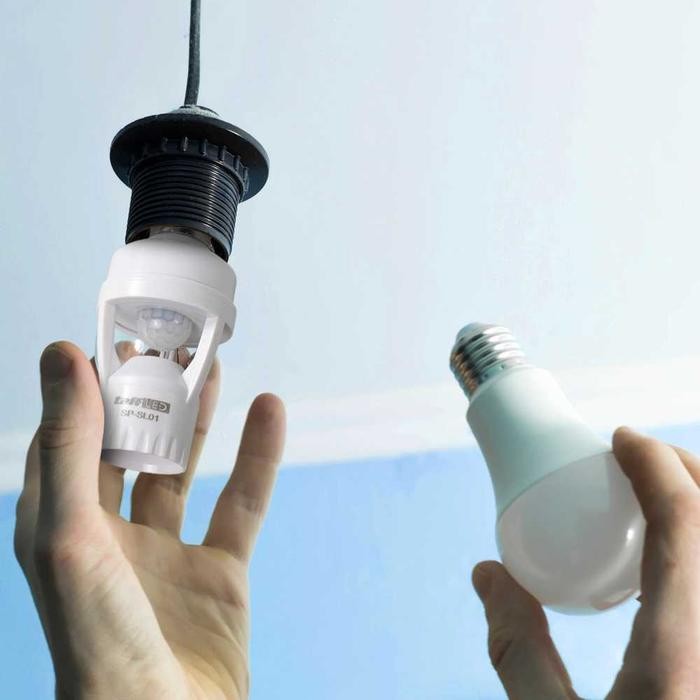 FITTING LAMPU RUMAH SENSOR GERAK SMARTZ E27 + PENGATUR TIMER OTOMATIS