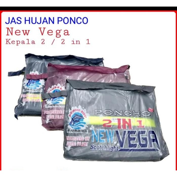 Jas Hujan Ponco 2 kepala / Jas hujan kelelawar / Jas Hujan ponco 2in1 / Jas Hujan Dewasa