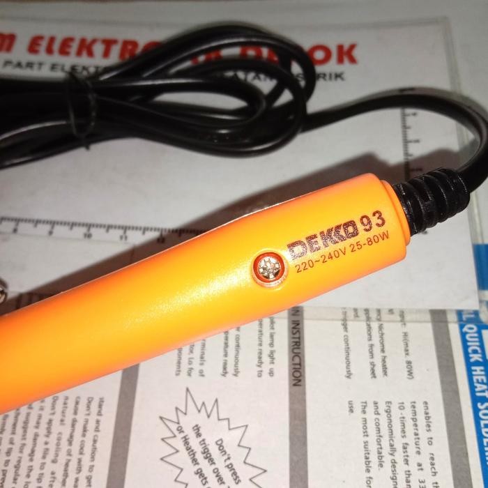 Solder Dekko 80Watt 80W 80 Watt Dekko93 93 Deko Iron Soldering 25-80 #Gratisongkir
