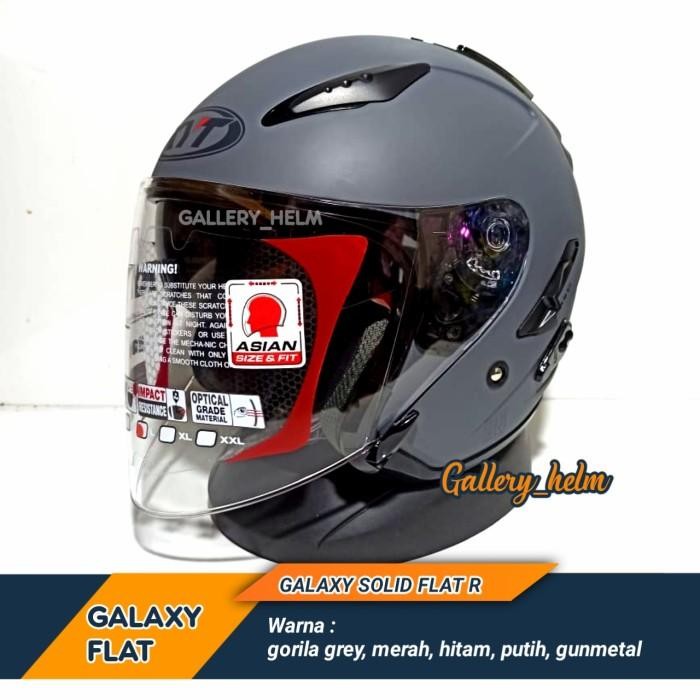 [Expert] HELM KYT GALAXY GORILA GREY FLAT R HELM KYT VISOR FLAT GREY DOFF -