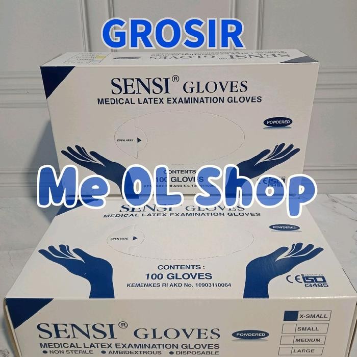 SENSI GLOVES LATEX SARUNG TANGAN SENSI ISI 100