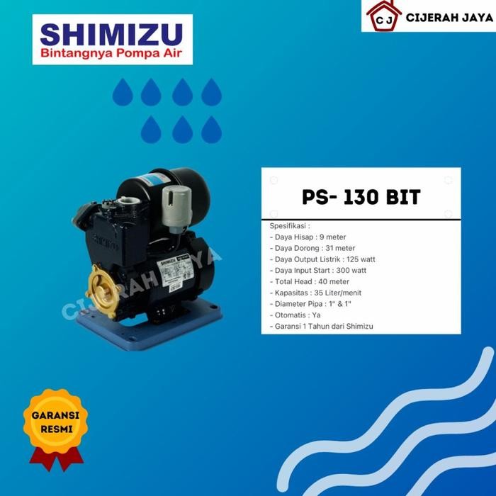 SHIMIZU PS 130 BIT POMPA AIR SHIMIZU AUTOMATIC PUMP / SHIMIZU OTOMATIS PS 130 BIT