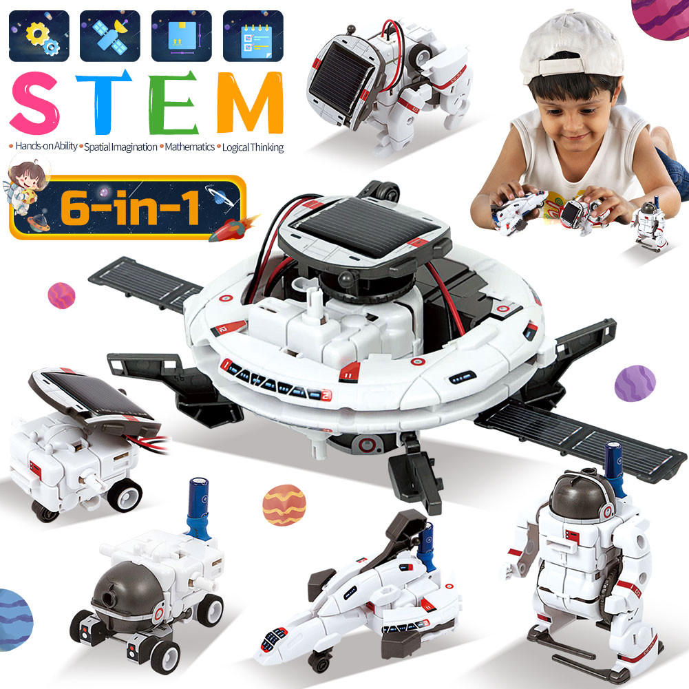 6 In1 Solar Toy Kit Robot DIY Robot STEM Kids Toy Novelty Toy