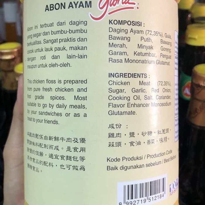 

BARANG TERLARIS Abon Ayam Merk Gloria 250Gr