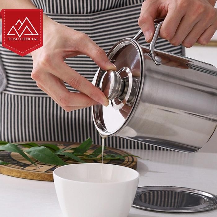 TEMPAT MINYAK STAINLESS SUS 304 OIL POT SARINGAN MINYAK OIL STRAINER