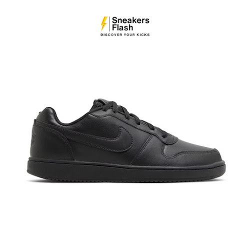 TERBARU Sepatu Sneakers Pria NIKE EBERNON LOW TRIPLE BLACK - AQ1775003