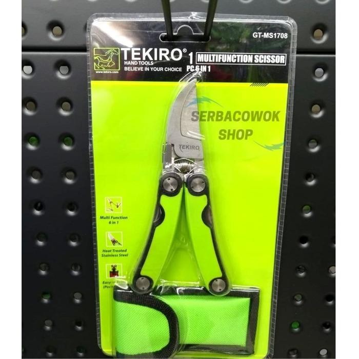 

Tekiro Gunting Lipat Multifungsi 6 In 1 Multifunction Scissor Termurah