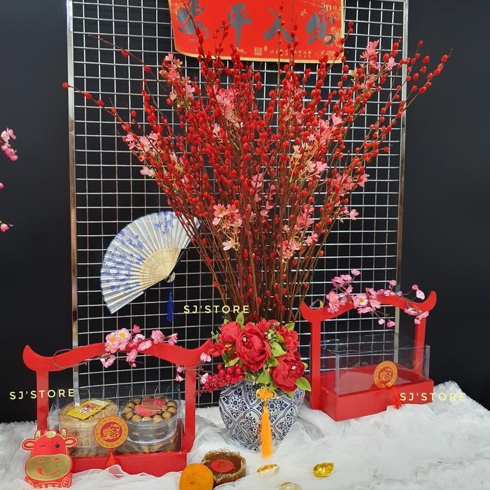 

Box kue imlek parcel hiasan murah baru