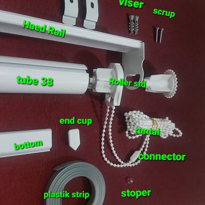 Sistem Roller Blind only, tanpa kain Curtain