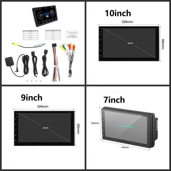 7/9/10 Inci 4+32G Android Head Unit Radio Stereo Mobil Tv Mobil Android 9 Inch 4Gb Ram 32Gb Rom