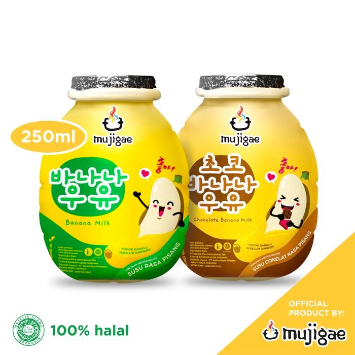 

Paket Isi 2 Mujigae Banana Milk Ori + Banana Milk Chocolate 250 Ml