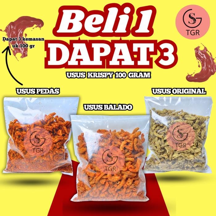 

Beli 1 Dapat 3 Usus Krispy 100Gr ( Pedas,Balado,Ori ) Cemilan Hitss