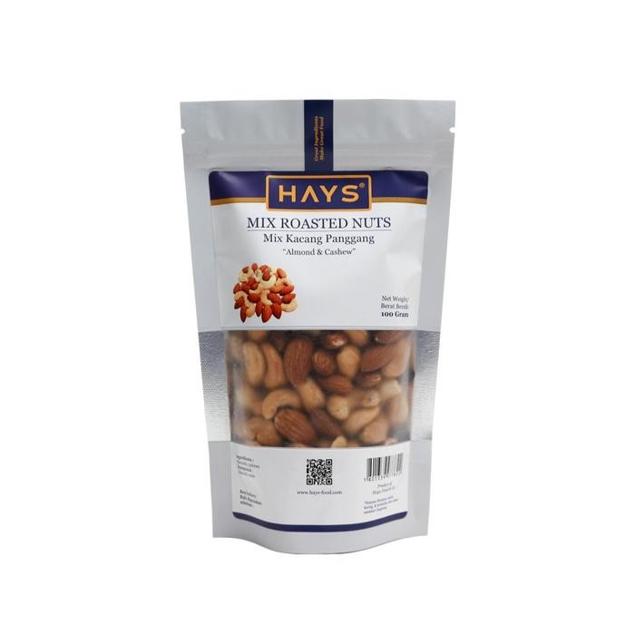 

Mix Roasted Nuts 100 GRAM Kacang Almond & Mede/Mete Panggang 100 G Mix Almond & Cashew HAYS New