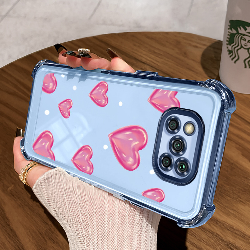 Casing Hp untuk Xiaomi POCO X3 POCO X3 NFC POCO X3 Pro Case Cinta Kasing Glitter Perlindungan airbag