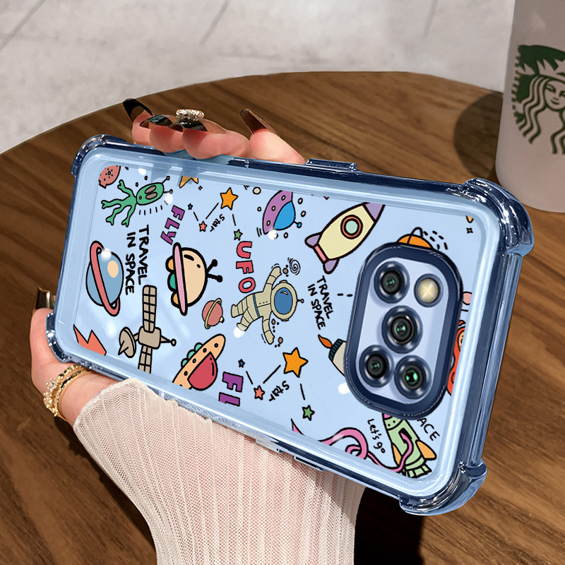 Casing Hp untuk Xiaomi POCO X3 POCO X3 NFC POCO X3 Pro Case Kasing Glitter pelindung airbag Kesing S